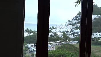 On the beach spying on beautiful stepmother while she rests, big hairy pussy