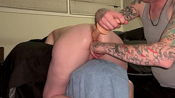 Fist queen gets I good deep fisting and ass hole pounding as she leaks all over