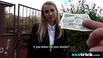 Cute Russian Reporter Fucked In Public With Her Clothes On