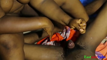 Threesome group blowjob