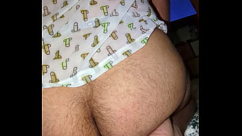 Gaping Hairy hole with dildo