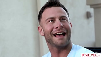 Wife cuckolding husband sucking and riding neighbors cock