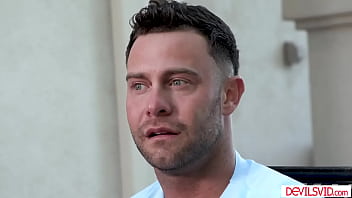 Wife cuckolding husband sucking and riding neighbors cock