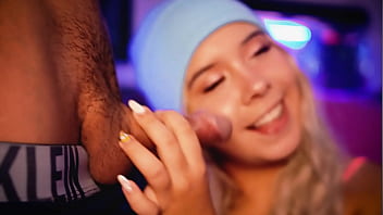 Blonde with an angelic face behaves like a little whore online