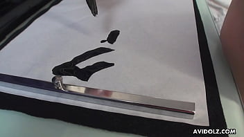 Japanese solo girl masturbating and writting uncensored.