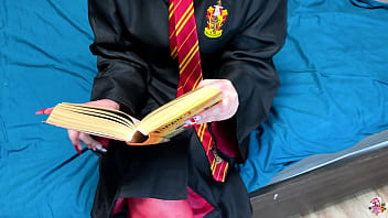 Slytherin Boy Fucked a Hot Busty Gryffindor Student at Hogwarts - Rough Fuck / Tied Hands / POV