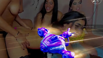 Amateur latinas fuck their friend in doggy with Arne, leaving her pussy wet