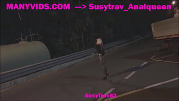 smoking slutwalk at truck stop (caught)