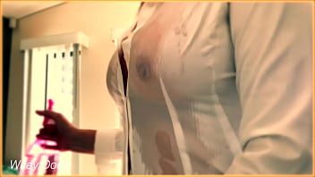 COMPILATION - Wife 5 different wet shirts big tits braless