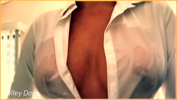 COMPILATION - Wife 5 different wet shirts big tits braless