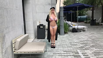 Milf Sports Sheer Bikini at Public Pool in Clear View