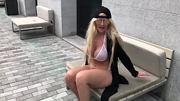 Milf Sports Sheer Bikini at Public Pool in Clear View