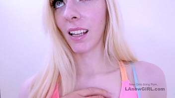 Beautiful Blonde fucked at photoshoot, Swallows cum, porno casting