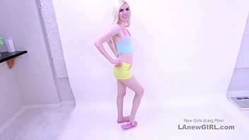 Beautiful Blonde fucked at photoshoot, Swallows cum, porno casting