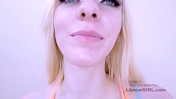 Beautiful Blonde fucked at photoshoot, Swallows cum, porno casting