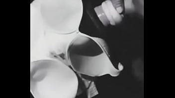 A Black and White Film - Shooting My Load To My Wife&rsquo_s DD Bras - Compilation Cum Tribute to her Asian Busty Natural Tits Fleshlightman1000