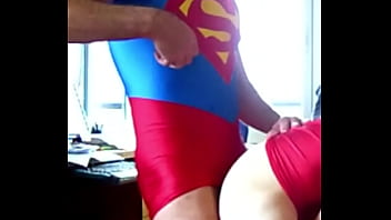 SuperPapi and Wonder Boi Robin have some nice butt Fucking in Lycra