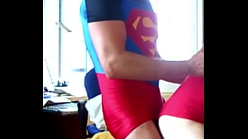 SuperPapi and Wonder Boi Robin have some nice butt Fucking in Lycra