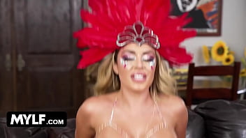 MYLF Of The Month Brazilian Vivianne DeSilva Answers Fan Questions In Her Carnival Costume