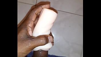 Fucking fleshlight with massive cumshot at the end