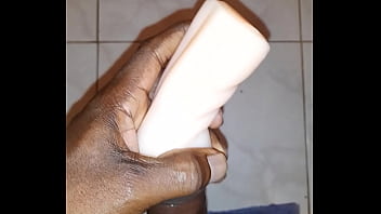 Fucking fleshlight with massive cumshot at the end