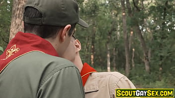Scout boy Noah White loses his virginity, to Mike Edge who clung onto a tree branch and waited for the magical moment when that virgin cock sliced into him!