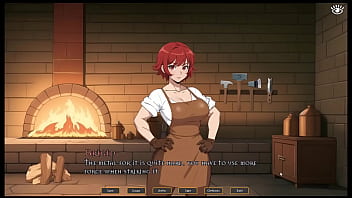 Tomboy Love in Hot Forge [ Hentai Game ] Ep.1 she is masturbating while thinking of you !