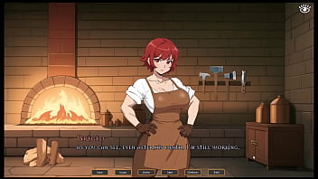 Tomboy Love in Hot Forge [ Hentai Game ] Ep.1 she is masturbating while thinking of you !