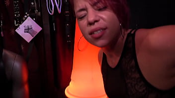 Orgy with trans, slave, redhead chick and 2 big cocks, part 1 of 5