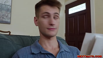 Trevor Harris notices Drake Vons big cock through his pants and loses focus