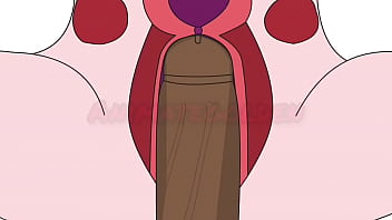 Verga negra cojiendo a mujer blanca ( animacion )