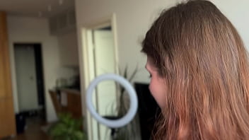 the wife talks to her husband on the phone during cheating sex