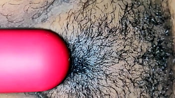 Indian Desi playing with vibratior