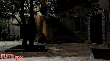 Futa3dX - Big Tittied Brunette Futa Spies On Blonde And Fucks Her Hard