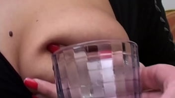 Before being fucked by horny old man, she masturbates in car