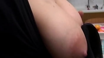 Before being fucked by horny old man, she masturbates in car