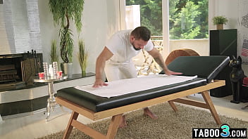 Petite Candie Luciani gets sensual massage with a special anal surprise