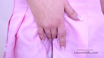 Cute Teen Brunette Nerd tries out Porn