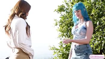 Bustylesbian babe fingering big tits asian best friend