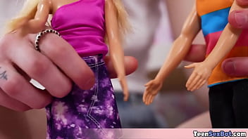 Cute stepdaughter had a nasty idea while playing and we agreed to fulfill her fantasy