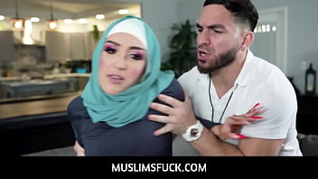MuslimsFuck  -  Arab teen maid with hijab Violet Gems caught stealing money by her client