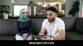 MuslimsFuck  -  Arab teen maid with hijab Violet Gems caught stealing money by her client