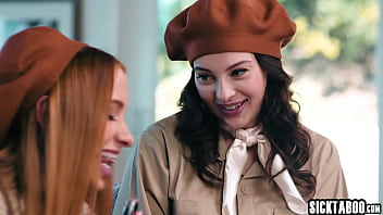 Big tits MILF Maddy May fucked blonde teen friend Khloe Kapri and teen enjoyed kinky lesbian sex