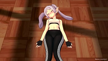 Frieren cojida en el suelo vistiendo ropa deportiva