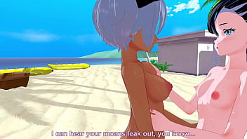 Marnie and Bea Lesbian Sex animation 3D hentai