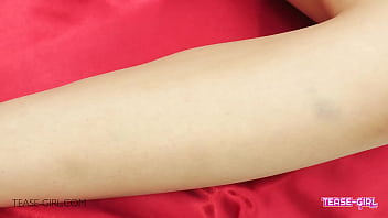 Sexy Brunette cums on couch