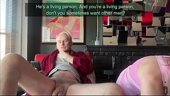 Naked Russian MILF Shaves a Dick Shaves a Pensioner&#039_s Cock