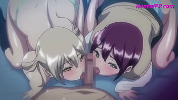 Blonde &amp_ Redhead Girls Fuck In Threesome [ Hentai ENG Subs ]