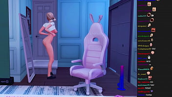 STUPID STREAMER FORGOT TO TURN OFF THE STREAM TO HAVE HARD ANAL SEX WITH TOYS (SIMS 4   ANIME HENTAI)