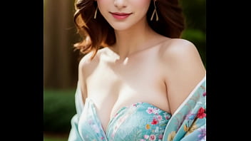 An AI Japanese woman in a kimono that combines cuteness and sexiness is the talk of the town.